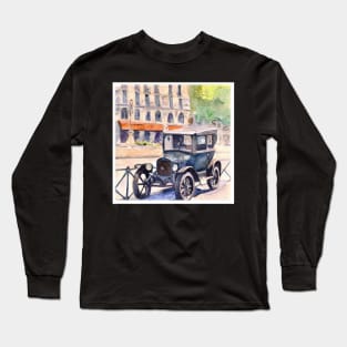 Vintage Car in Paris Long Sleeve T-Shirt